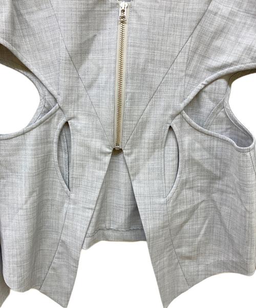 mukasa（ムカサ）mukasa (ムカサ) デザインジャケット グレー サイズ:Fの古着・服飾アイテム