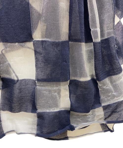 HARUNOBUMURATA（ハルノブ ムラタ）HARUNOBUMURATA (ハルノブ ムラタ) JACQUARD PLAID SLEEVELESS LONG DRESS ネイビー サイズ:SIZE 36の古着・服飾アイテム