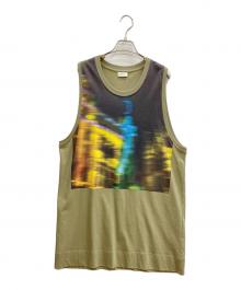 DRIES VAN NOTEN（ドリスヴァンノッテン）の古着「Printed Jersey Tank Top」｜オリーブ