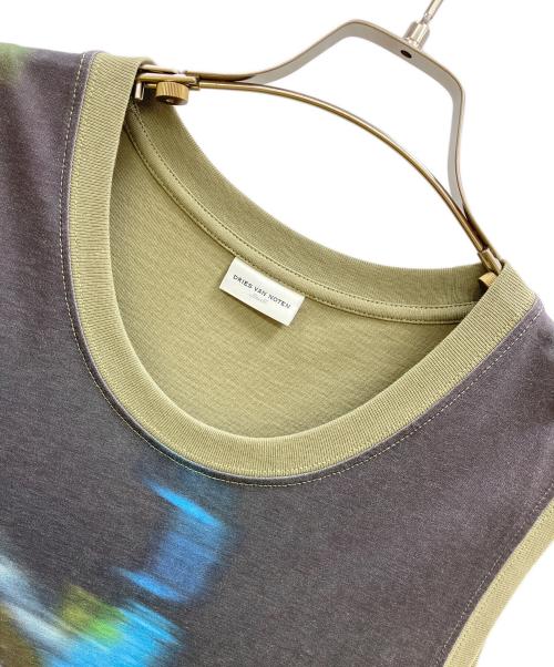 DRIES VAN NOTEN（ドリスヴァンノッテン）DRIES VAN NOTEN (ドリスヴァンノッテン) Printed Jersey Tank Top オリーブ サイズ:Sの古着・服飾アイテム