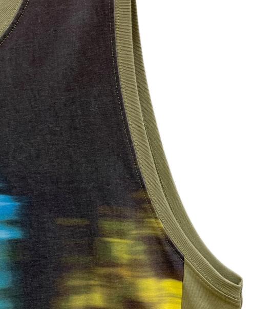DRIES VAN NOTEN（ドリスヴァンノッテン）DRIES VAN NOTEN (ドリスヴァンノッテン) Printed Jersey Tank Top オリーブ サイズ:Sの古着・服飾アイテム