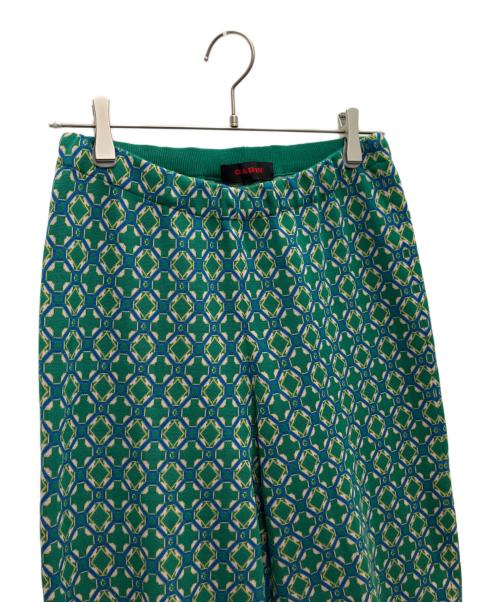 CABAN（キャバン）CABaN (キャバン) クロスタイルジャカード ニットパンツ グリーン サイズ:Mの古着・服飾アイテム