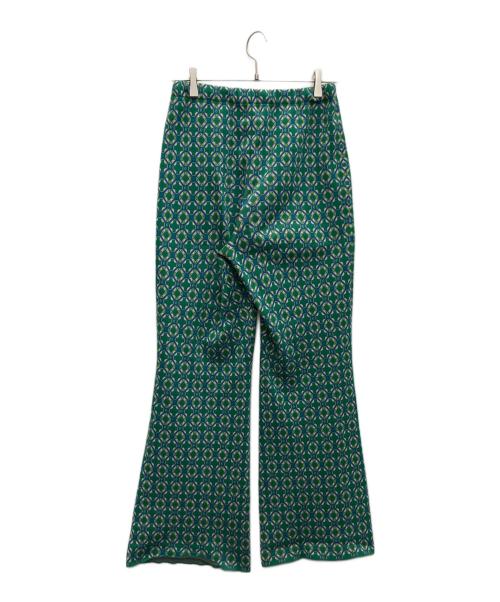 CABAN（キャバン）CABaN (キャバン) クロスタイルジャカード ニットパンツ グリーン サイズ:Mの古着・服飾アイテム