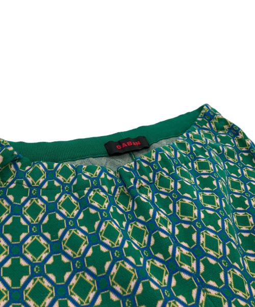 CABAN（キャバン）CABaN (キャバン) クロスタイルジャカード ニットパンツ グリーン サイズ:Mの古着・服飾アイテム