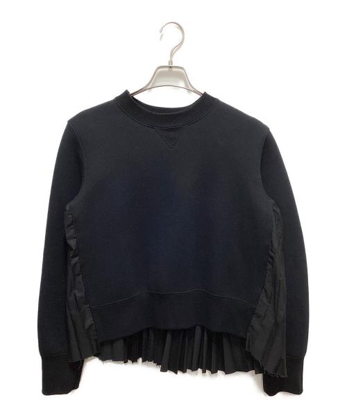 sacai（サカイ）sacai (サカイ) Sponge Sweat x Cotton Poplin Pullover ブラック サイズ:2の古着・服飾アイテム