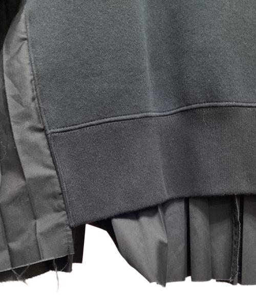 sacai（サカイ）sacai (サカイ) Sponge Sweat x Cotton Poplin Pullover ブラック サイズ:2の古着・服飾アイテム
