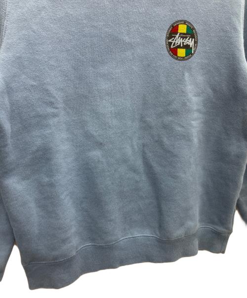 stussy（ステューシー）stussy (ステューシー) ラスタサークルロゴスウェット ブルー サイズ:Sの古着・服飾アイテム
