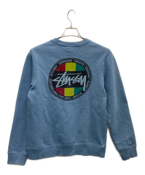 stussy（ステューシー）stussy (ステューシー) ラスタサークルロゴスウェット ブルー サイズ:Sの古着・服飾アイテム