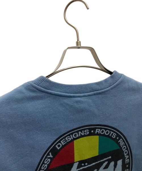 stussy（ステューシー）stussy (ステューシー) ラスタサークルロゴスウェット ブルー サイズ:Sの古着・服飾アイテム