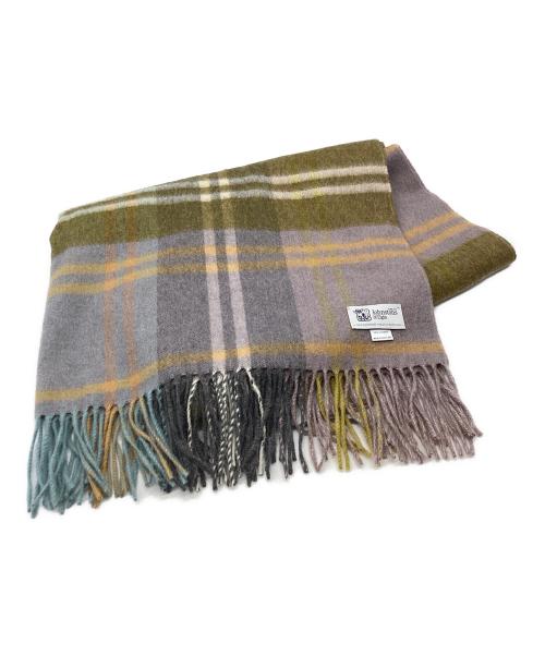 JOHNSTONS OF ELGIN（ジョンストンズオブエルガン）JOHNSTONS OF ELGIN (ジョンストンズオブエルガン) カシミヤチェックマフラー パープルの古着・服飾アイテム