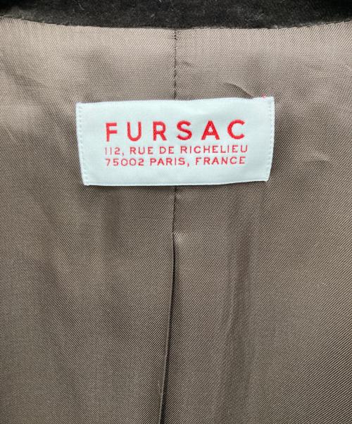 FURSAC（フルサック）FURSAC (フルサック) ダブルブレストブラッシュドコート ブラウン サイズ:46の古着・服飾アイテム