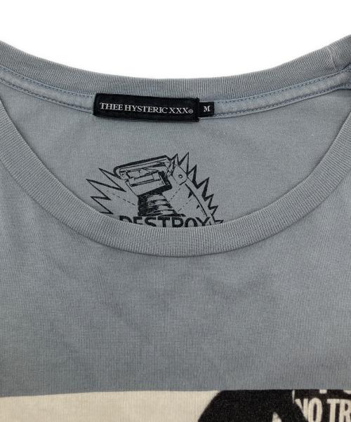 Thee Hysteric XXX（ジィ ヒステリックトリプルエックス）Thee Hysteric XXX (ジィ ヒステリックトリプルエックス) プリントTシャツ グレー サイズ:Mの古着・服飾アイテム