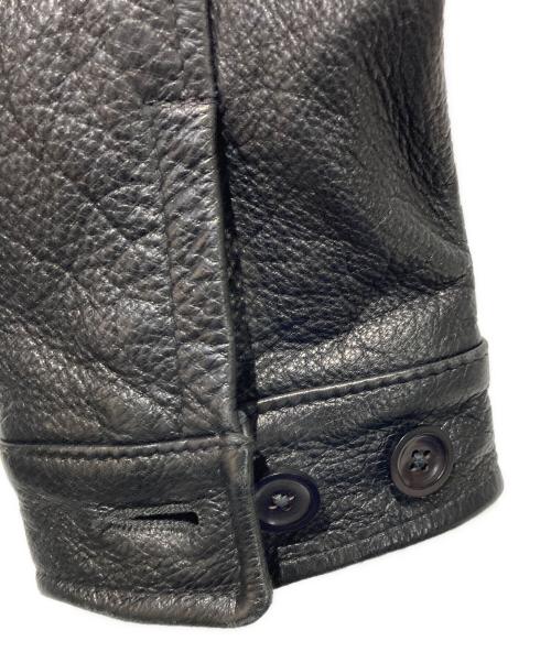 Eddie Bauer（エディーバウアー）Eddie Bauer (エディーバウアー) レザージャケット ブラック サイズ:Sの古着・服飾アイテム