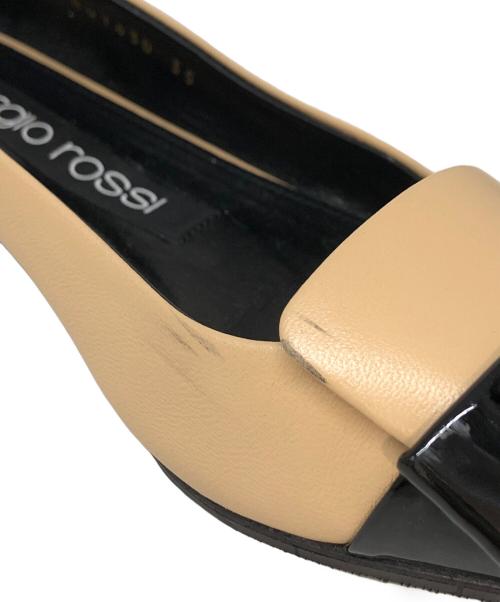 sergio rossi（セルジオロッシ）sergio rossi (セルジオロッシ) SR1 バレリーナ フラット パンプス ベージュ サイズ:SIZE 35の古着・服飾アイテム