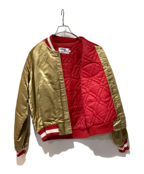 Chalk Line（チョークライン）Chalk Line (チョークライン) NFL 49ers ナイロンスタジャン ゴールド サイズ:Ｌの古着・服飾アイテム