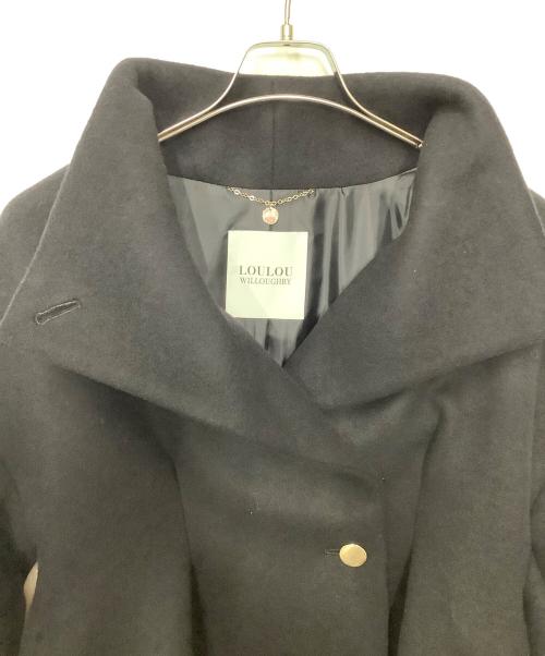Loulou Willoughby（ルルウィルビー）Loulou Willoughby (ルルウィルビー) シャルムビーバースタンドコート ブラック サイズ:2の古着・服飾アイテム