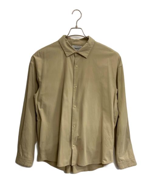 YAECA（ヤエカ）YAECA (ヤエカ) ワイド コンフォートシャツ ベージュ サイズ:LARGEの古着・服飾アイテム