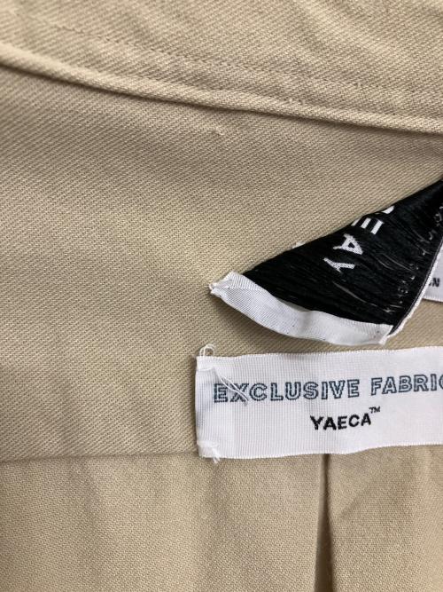 YAECA（ヤエカ）YAECA (ヤエカ) ワイド コンフォートシャツ ベージュ サイズ:LARGEの古着・服飾アイテム