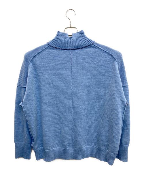 CINOH（チノ）CINOH (チノ) STUDIOUS (ステュディオス) ステッチオーバーニット ブルー サイズ:36（2）の古着・服飾アイテム