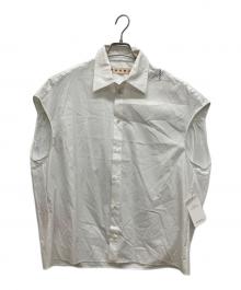 MARNI（マルニ）の古着「Sleeveless Poplin Shirt」｜ホワイト