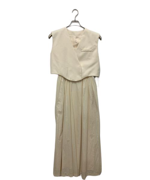 Ameri（アメリ）Ameri (アメリ) WAVE VEST WITH FLARE DRESS アイボリー サイズ:M 未使用品の古着・服飾アイテム