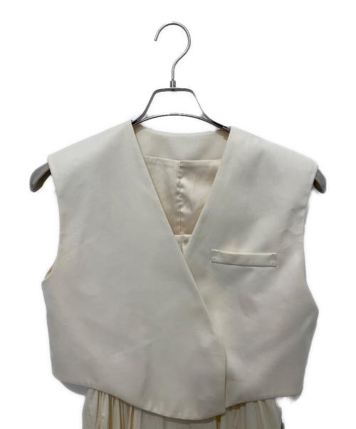 Ameri（アメリ）Ameri (アメリ) WAVE VEST WITH FLARE DRESS アイボリー サイズ:M 未使用品の古着・服飾アイテム