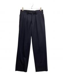 HEUGN（ユーゲン）の古着「ウール1Pストレートパンツ」｜ネイビー