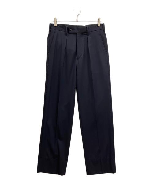 HEUGN（ユーゲン）HEUGN (ユーゲン) ウール1Pストレートパンツ ネイビー サイズ:1の古着・服飾アイテム