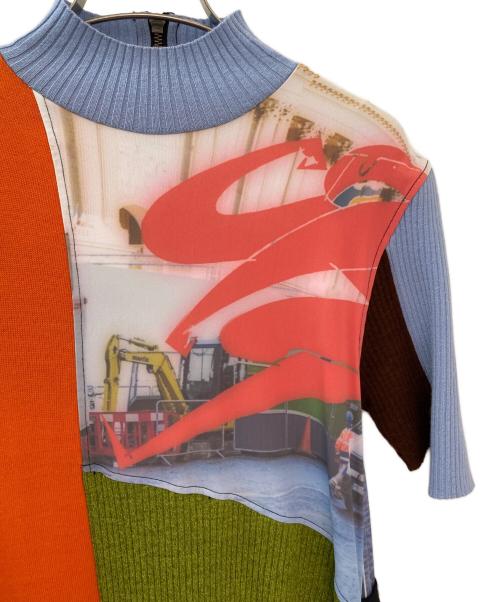 ENFOLD（エンフォルド）ENFOLD (エンフォルド) ドッキング ニットワンピース マルチカラー サイズ:36の古着・服飾アイテム