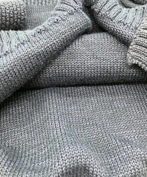ISSEY MIYAKE MEN（イッセイミヤケメン）ISSEY MIYAKE MEN (イッセイミヤケメン) レースアップコットンニット ネイビー サイズ:1の古着・服飾アイテム