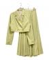 Ameri（アメリ）の古着「SHORT JACKET WITH PLEATS WRAP SKIRT」｜ライトグリーン