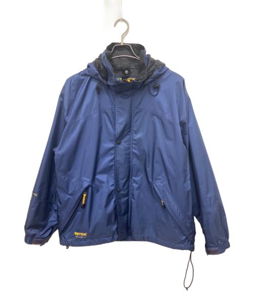 Eddie Bauer（エディーバウアー）Eddie Bauer (エディーバウアー) EBTEK ゴアテックス ナイロンジャケット ネイビー×ブラック サイズ:Sの古着・服飾アイテム