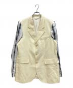 WALES BONNERウェールズボナー）の古着「スリーブ切替 テーラードジャケット」｜アイボリー