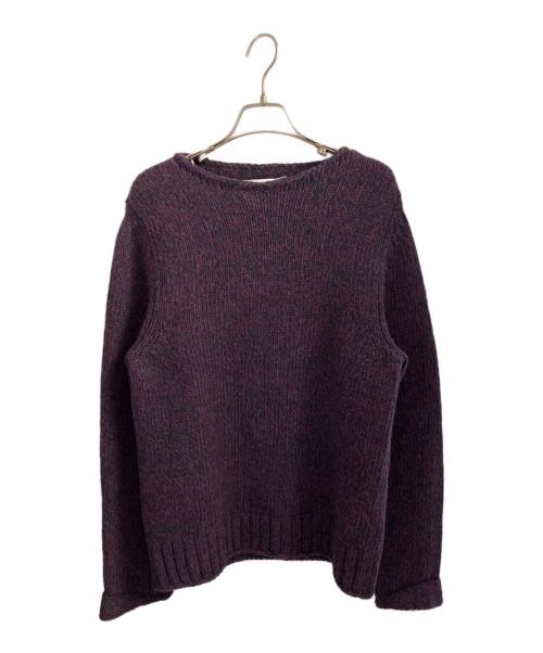 Maison Margiela（メゾンマルジェラ）Maison Margiela (メゾンマルジェラ) ウール ハンドニットセーター パープル サイズ:Sの古着・服飾アイテム