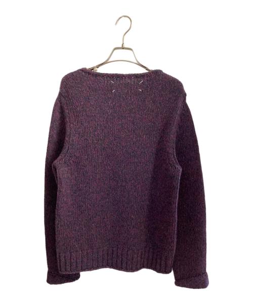 Maison Margiela（メゾンマルジェラ）Maison Margiela (メゾンマルジェラ) ウール ハンドニットセーター パープル サイズ:Sの古着・服飾アイテム