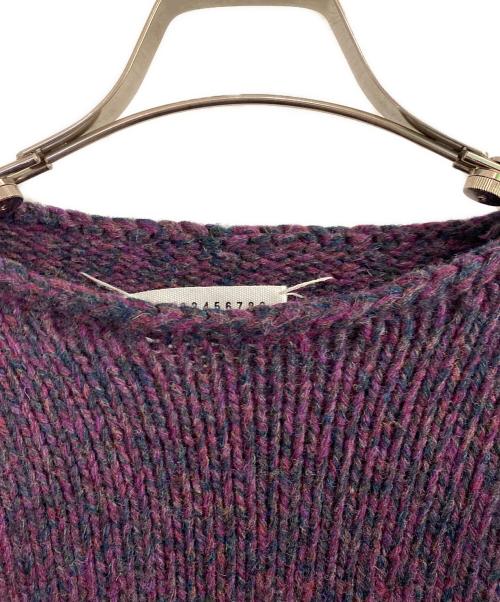 Maison Margiela（メゾンマルジェラ）Maison Margiela (メゾンマルジェラ) ウール ハンドニットセーター パープル サイズ:Sの古着・服飾アイテム