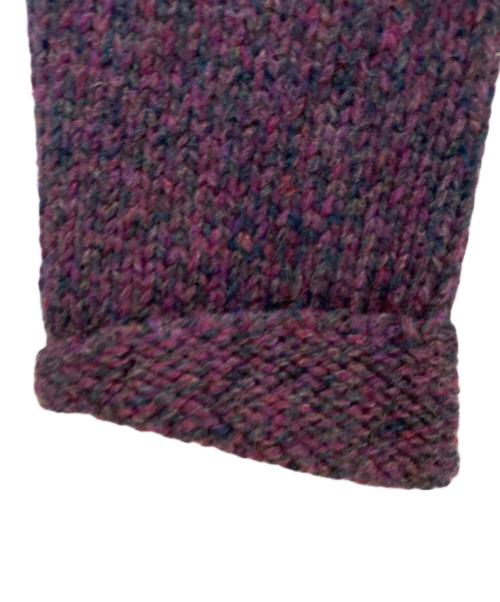 Maison Margiela（メゾンマルジェラ）Maison Margiela (メゾンマルジェラ) ウール ハンドニットセーター パープル サイズ:Sの古着・服飾アイテム