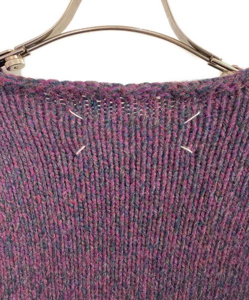 Maison Margiela（メゾンマルジェラ）Maison Margiela (メゾンマルジェラ) ウール ハンドニットセーター パープル サイズ:Sの古着・服飾アイテム