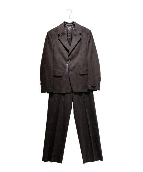 PRADA（プラダ）PRADA (プラダ) グレンチェックセットアップスーツ ブラウン サイズ:46Rの古着・服飾アイテム