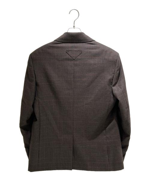 PRADA（プラダ）PRADA (プラダ) グレンチェックセットアップスーツ ブラウン サイズ:46Rの古着・服飾アイテム