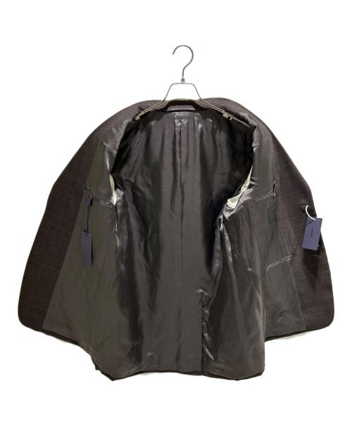 PRADA（プラダ）PRADA (プラダ) グレンチェックセットアップスーツ ブラウン サイズ:46Rの古着・服飾アイテム
