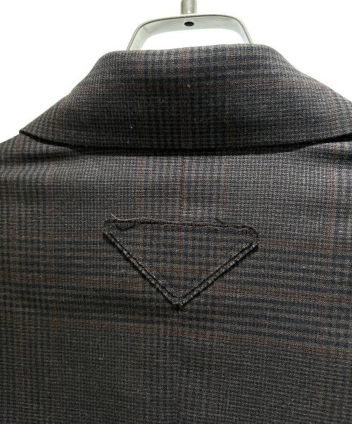 PRADA（プラダ）PRADA (プラダ) グレンチェックセットアップスーツ ブラウン サイズ:46Rの古着・服飾アイテム