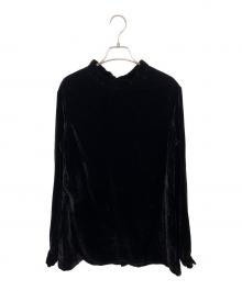 ALEKSANDR MANAMIS（アレクサンダー・マナミ）の古着「ベルベットブラウス」｜ブラック