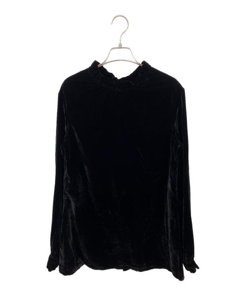 ALEKSANDR MANAMIS（アレクサンダー・マナミ）ALEKSANDR MANAMIS (アレクサンダー・マナミ) ベルベットブラウス ブラック サイズ:1の古着・服飾アイテム