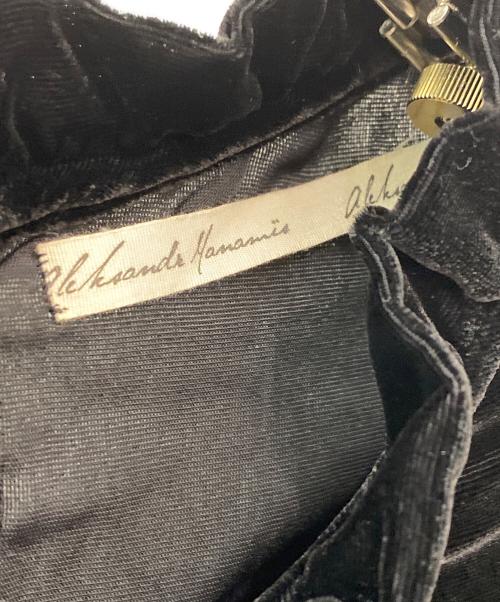 ALEKSANDR MANAMIS（アレクサンダー・マナミ）ALEKSANDR MANAMIS (アレクサンダー・マナミ) ベルベットブラウス ブラック サイズ:1の古着・服飾アイテム