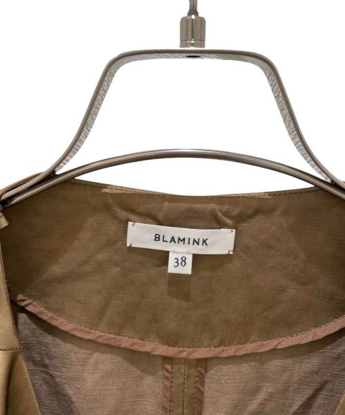 BLAMINK（ブラミンク）BLAMINK (ブラミンク) ノースリーブサテンワンピース ブラウン サイズ:FREEの古着・服飾アイテム