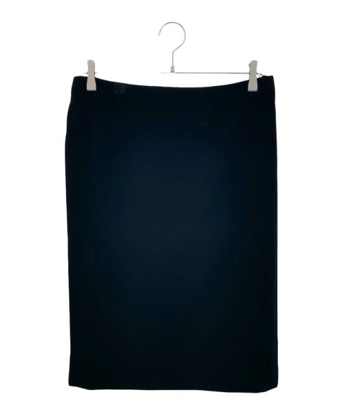 Saint Laurent Paris（サンローランパリ）Saint Laurent Paris (サンローランパリ) Satin Laque Skirt/ベルベットタイトスカート ブラック サイズ:38の古着・服飾アイテム