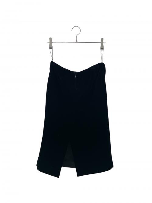 Saint Laurent Paris（サンローランパリ）Saint Laurent Paris (サンローランパリ) Satin Laque Skirt/ベルベットタイトスカート ブラック サイズ:38の古着・服飾アイテム