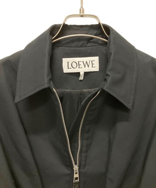 LOEWE（ロエベ）LOEWE (ロエベ) 25SS シルク混 クロップド タックデザインジャケット ブラック サイズ:36の古着・服飾アイテム