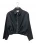 LOEWE（ロエベ）の古着「25SS シルク混 クロップド タックデザインジャケット」｜ブラック